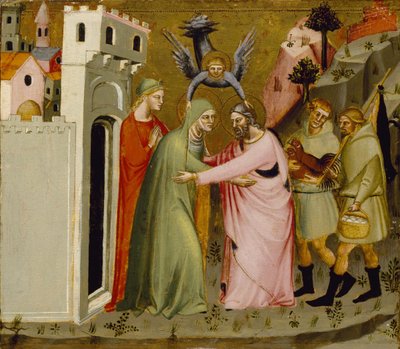 Das Treffen von Anna und Joachim am Goldenen Tor von Master of Golden the Gate